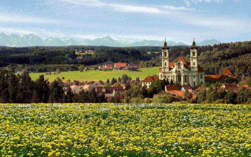 Ottobeuren mit Blick auf die Basilika
