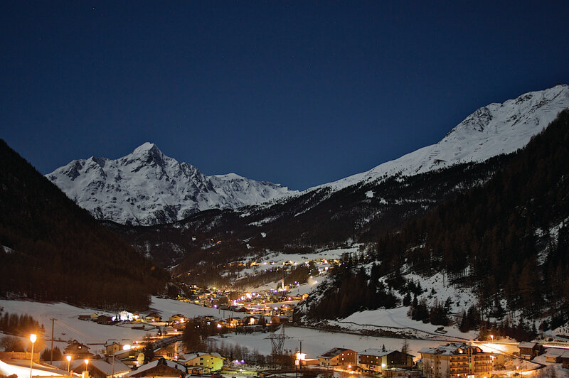 Sölden, Tirol, Winter, bei Nacht