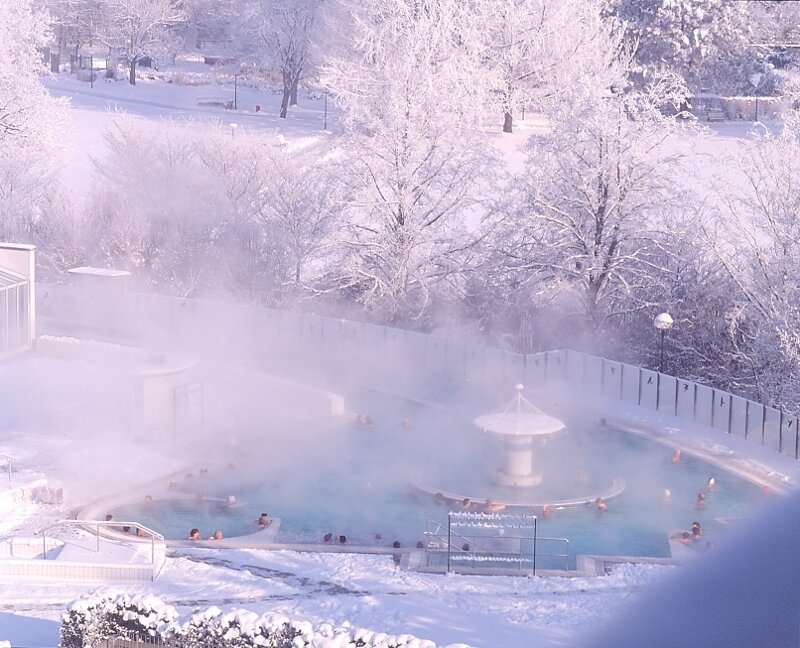 Europa Terme in Bad Füssing - Außenpool im Winter