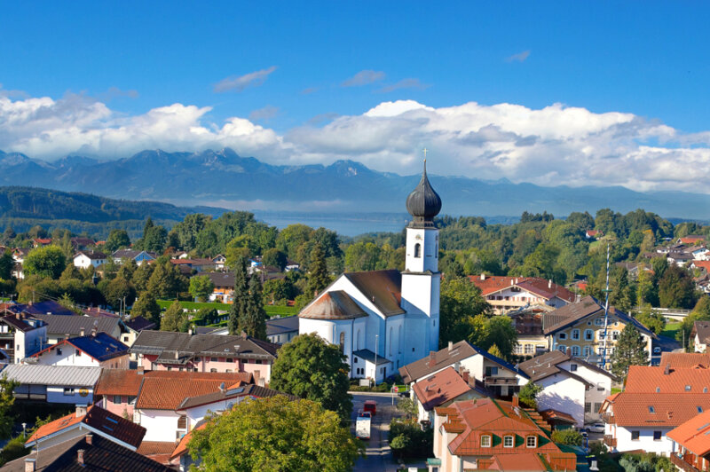 Bad Endorf und Simssee aus der Luft