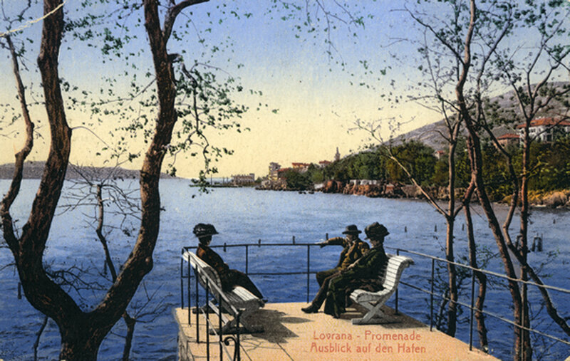 Lovran – Blick auf das Meer in der Kvarner Bucht, Kroatien