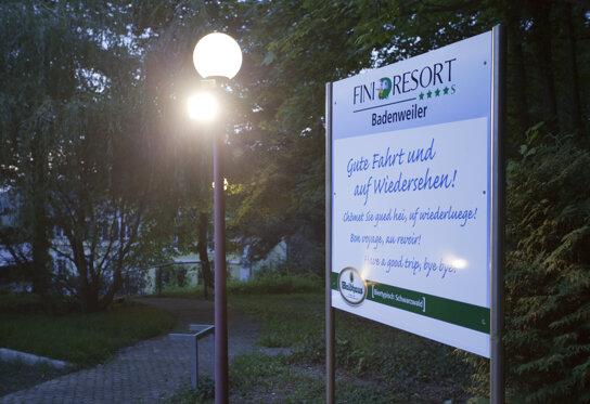 Schild Aufwiedersehen