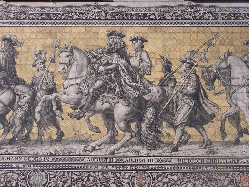 Der Fürstenzug an der Augustusstraße – das größte Porzellanbild der Welt