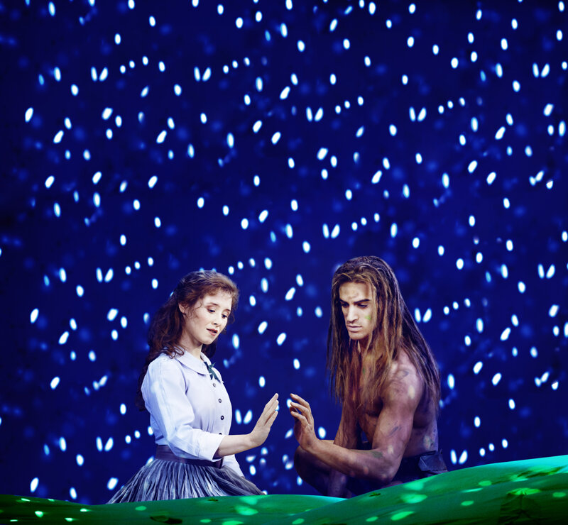 Tarzan und Jane unter dem Sternenhimmel – Szene aus dem Musical Hamburg