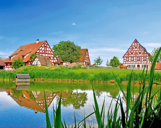 Fränkisches Freilanmuseum Museumsweiher, Foto Ute Rauschenbach