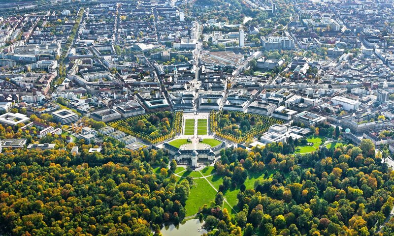 Stadtlayout von oben