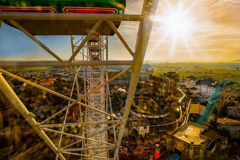 Gondel-Ausblick vom Riesenrad im Europa-Park