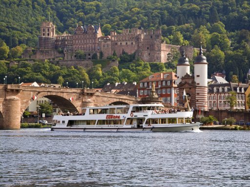 Natur im Odenwald und Schiff nach Heidelberg