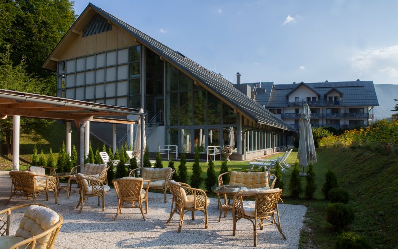 Bohinj Hotel Jezero aussen Außenaufnahme