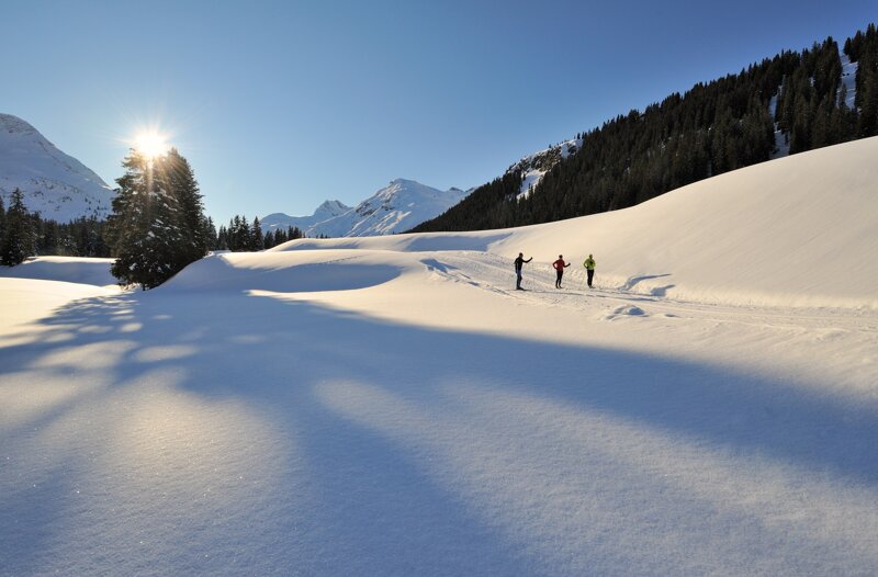 Langläufer in Zug bei Lech-Arlberg