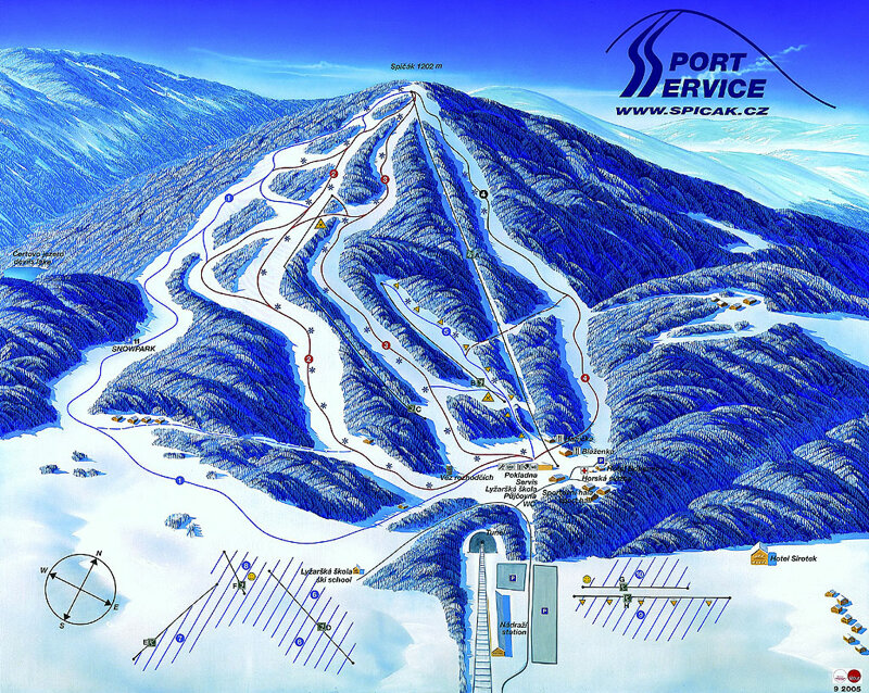 Blick auf den Špicák-Gipfel im Böhmerwald