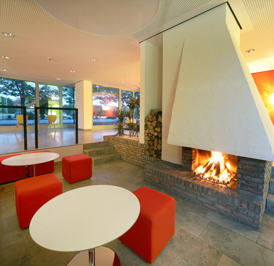 Kamin in der Lobby