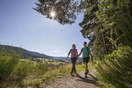 Paar auf Sommerseitenweg