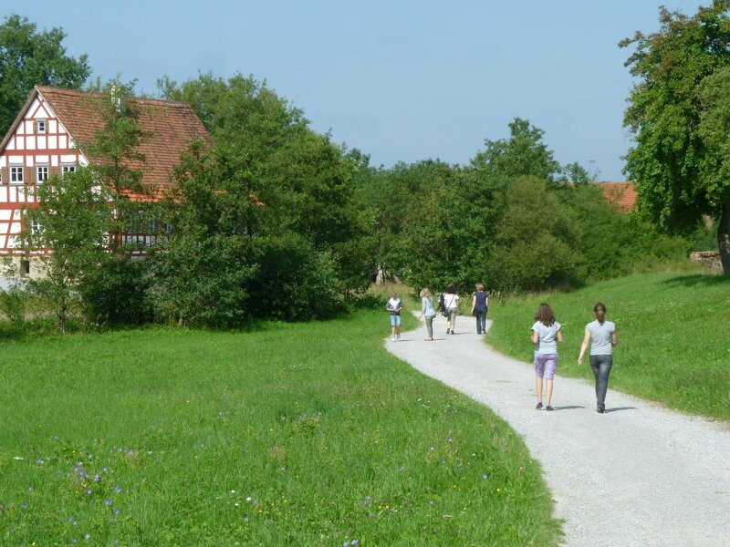 Freilandmuseum Hohenlohe – Außenansicht eines historischen Hofes