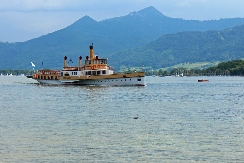 Schaufelraddampfer auf dem Chiemsee