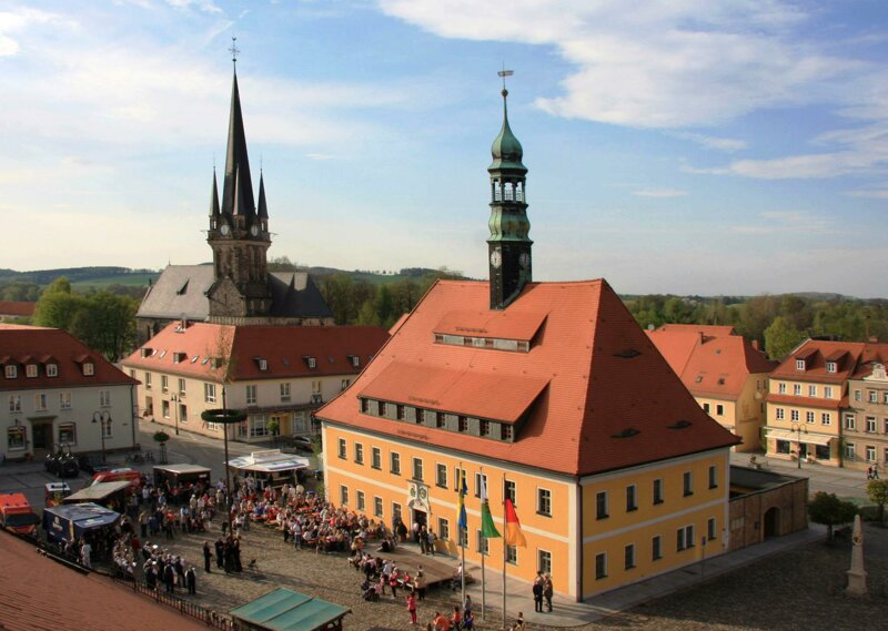 Maibaumsetzen Neustadt Sachsen