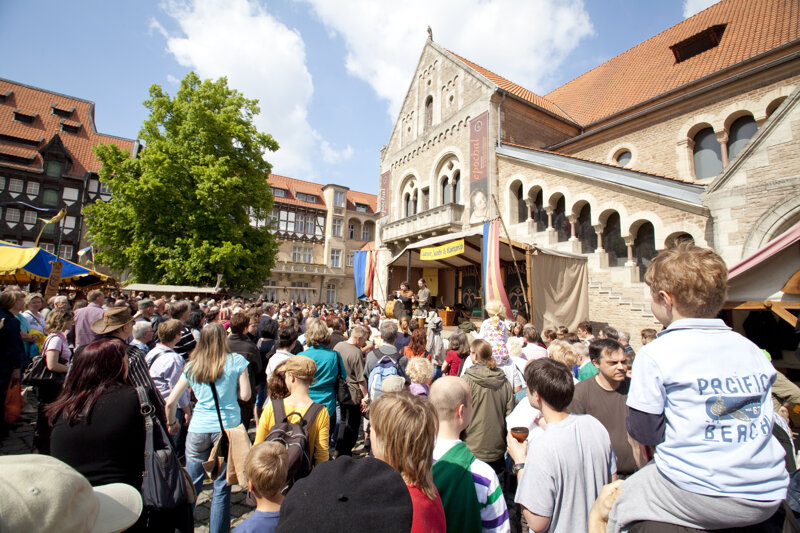 Mittelalterlicher Markt in der Burg Dankwarderode