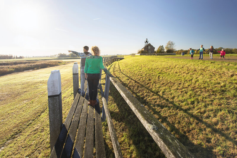 Weite Polderlandschaft in Flevoland bei Biddinghuizen