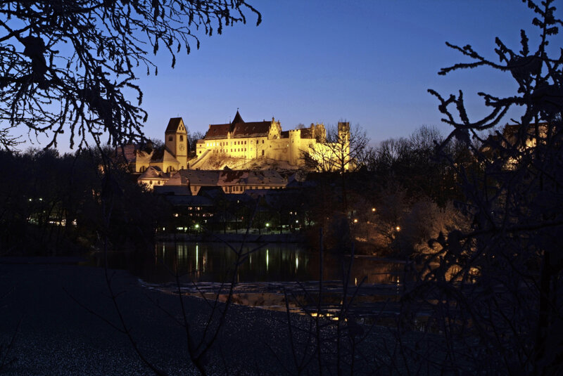 Hohe Schloss zu Füssen am Abend