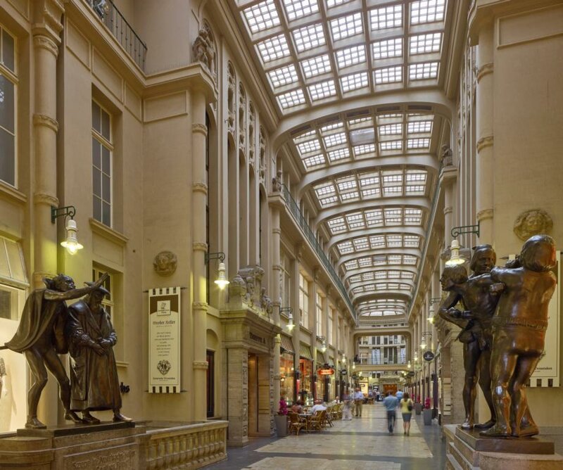 Mädler-Passage und Eingang zu Auerbachs Keller in Leipzig