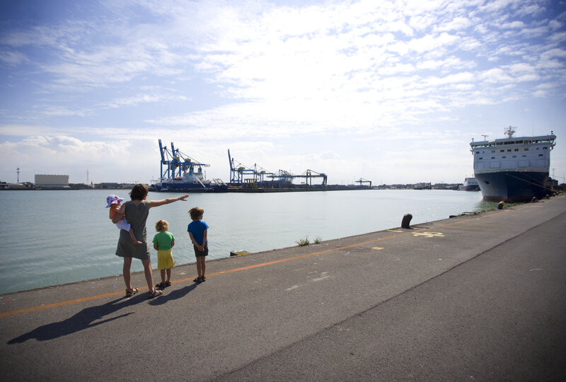 Blick auf den Hafen von Seebrügge (Zeebrugge)