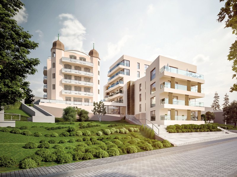 Ein Modellfoto des Trofana sun & sea mit neuem Gebäudeteil.