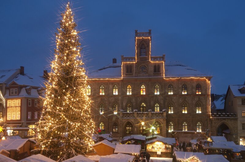 Tannenbaum auf dem Weihnachtsmarkt Weimar