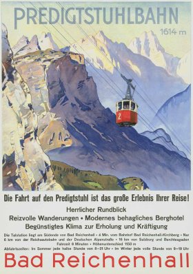 Predigtstuhlbahn historisches Plakat