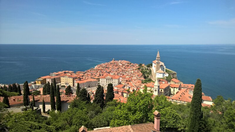 Piran Altstadt  von oben