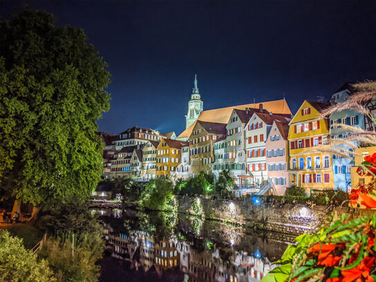 Neckarfront Nacht 12 Foto Barbara Honner c Verkehrsverein Tuebingen