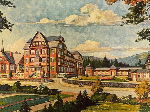 Frau schaut aus dem Wasser am Poolrand