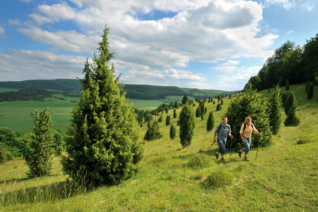 Rhön Wanderer auf dem Hochrhoener