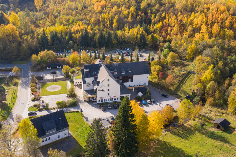 Hotel Alte Schleiferei von oben
