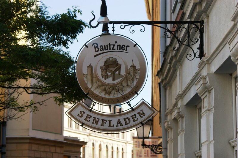 Firmenschild Bauz'ner Senf