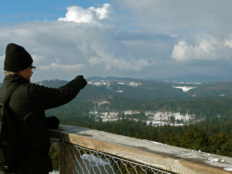 Blick vom Baumwipfelpfad nach Philippsreuth im Bayerischen Wald