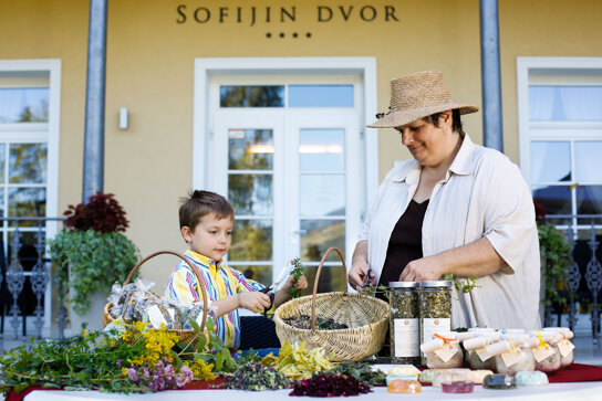 Gäste auf der Terrasse